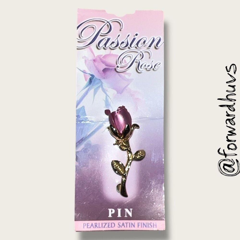 Bundle Sale 3 for $15 | Vintage Passion Rose Pin – Pearlized Satin Finish